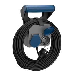 Simon Base Múltiple Expert de Pared 2 Tomas Schuko IP44, 10 m Cable H05RR-F 4G1,5 mm² 16A 230V~, Gris/Azul/Negro Precio: 42.78999956. SKU: B1JYCL4KG3