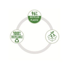 Petrus Grapadora 210 recycle Verde, Capacidad 25 Hojas, Acero y Plástico Reciclado, Grapado Perfecto