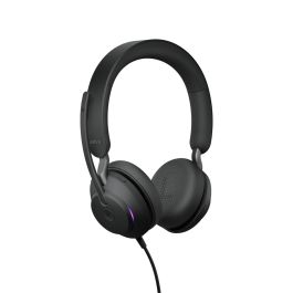 Jabra Evolve2 40 SE Auriculares USB C/A MS Stereo Negros con Micrófono Boom y Conexión Alámbrica para Llamadas/Música