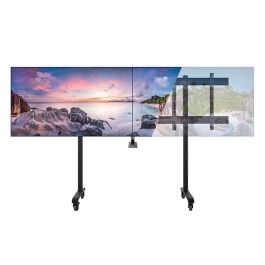 B-Tech BT8518 Carrito Móvil Premium XXL Doble Pantalla para Videoconferencia VESA 1000x800