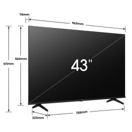 Hisense 43E77NQ Televisor QLED 4K Ultra HD 43" Smart TV Wifi VIDAA U7.6, Dolby Atmos, HDR, Modo Cine & Juego - Negro