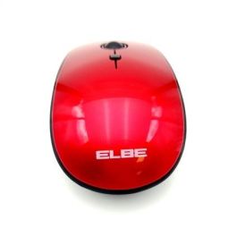 Elbe Ratón Inalámbrico RT-111 Rojo Ambidextro Pilas Incluidas Plug & Play
