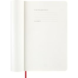 Moleskine DSF212DC3Y26 Agenda Diaria 2026, 12 Meses, Tapa Blanda Roja, Tamaño L (13x21 cm) con Goma Elástica