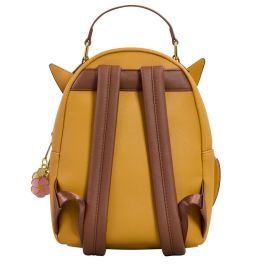 Loungefly Mochila Eevee Pokémon de Piel Vegana con Tirantes Ajustables y Bolsillo Delantero 21,5x27,9x10,1cm