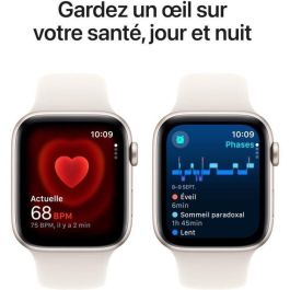 Apple Watch SE GPS - 44 mm - Caja de aluminio Starlight - Correa deportiva Starlight - M/L