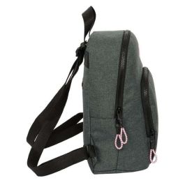 Mini Mochila Safta Kappa Silver Pink 130x250x300 mm Mini Mochila Safta Kappa Silver Pink 130x250x300 mm