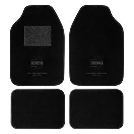 Set Completo 4 Piezas Alfombras Momo Universales Negro-Blanco MOMLCM4BKBK