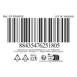 Quttin Fiambrera Rectangular Hermética 25 x 21 cm 2.4 L