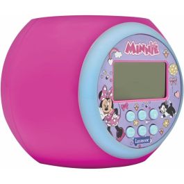 LEXIBOOK Reloj Despertador Proyector Minnie Disney con Luz Nocturna y Pantalla LCD, Función Alarma y Repetición