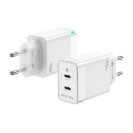 Aisens Cargador Gan 45 W, 2Xusb-C Pd3.0 Qc4.0, Blanco Aisens Cargador Gan 45 W, 2Xusb-C Pd3.0 Qc4.0, Blanco