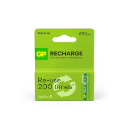 Gp Pilas Recargables AAA 650 mAh Blíster de 4 Unidades Precio: 6.50000021. SKU: B17H3T3TPE