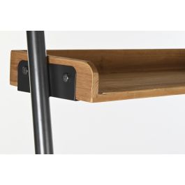 DKD Home Decor Estantería Vintage de Abeto y Metal Negro Natural, 155 cm Alto x 67 cm Ancho x 40 cm Fondo con 2 Cajones y 1 Estante Desmontable