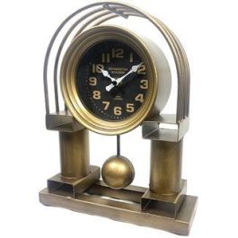 Reloj Sobremesa Tradicional DKD Home Decor Dorado Negro 8 x 31 x 25 cm