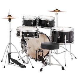 Pearl Roadshow Rsj 1610Bx/0805/10550/1308+1204 & Hw - Batería Acústica Completa Jet Black Pearl con Platos Sabian Solar