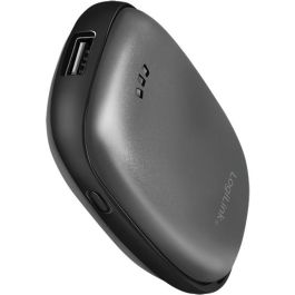 LogiLink PA0264 Powerbank 4000 mAh, 1x USB-A, Calentador de manos, Batería Litio, Carga Rápida, Gris Metálico