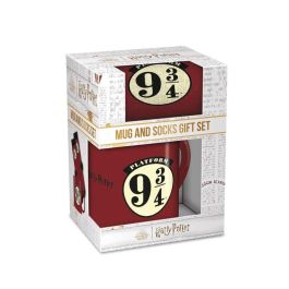 PYRAMID Set Taza y Calcetines Harry Potter Plataforma 9 3/4 Cerámica 315ml Apto Microondas Lavavajillas Talla Calcetines 36-41