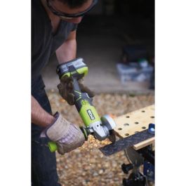 RYOBI 3 herramientas: 1 taladro-destornillador Brushless + 1 amoladora de 115 mm + 1 sierra de calar + 2 baterías 4 Ah y 2 Ah + 1 cargador y 1 bolsa