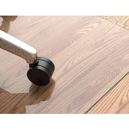 Q-connect Alfombrilla Protectora de Suelo PVC para Sillas de Oficina, Transparente, 1150x1340 mm, Grosor 2 mm