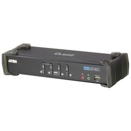 ATEN Switch KVM DVI/USB de 4 Puertos con Audio y Hub USB 2.0 – Conmutador para 4 PCs WUXGA 1920x1200
