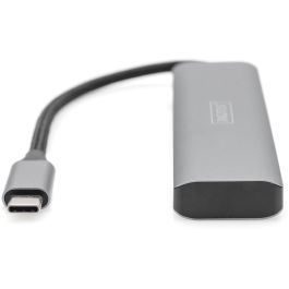 Digitus Hub USB-C 4 Puertos USB 3.1 con Cable Integrado - Plata