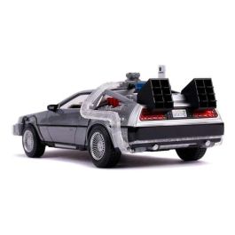 Coche de metal dlorean regreso al futuro ii con luz escala 1:24 30x15x11 cm Coche de metal dlorean regreso al futuro ii con luz escala 1:24 30x15x11 cm