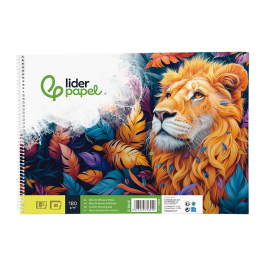 Liderpapel Bloc Dibujo Artístico Espiral 230x325mm 20 Hojas 180g/m² Sin Recuadro Perforado