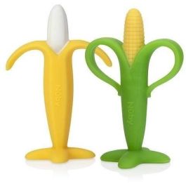 Nuby NUB0048526993413 - Pack 2 Mordedores Silicona Bebé Plátano y Maíz - A partir de 3 Meses Precio: 24.50000014. SKU: B1DTEP5N22
