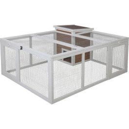 Recinto exterior para animales pequeños - KERBL - 132 x 102 x 59 cm - Caseta integrada - Malla metálica Precio: 150.79000035. SKU: B14ML9H5BG