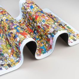 ERIK Alfombrilla Gaming Los Simpsons 80x35cm Superficie Textil Impermeable Bordes Reforzados Base Goma Antideslizante