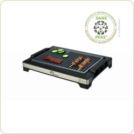 Little Balance LIT3760240788638 Barbacoa Eléctrica Easy Nopifas - Superficie 38x25 cm - Revestimiento Microcerámico libre PFAS - 2000W