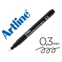 Rotulador Artline Calibrado Micrometrico Negro Illustration Pen Ek-283Iln Punta Poliacetal 0,3 mm 12 unidades