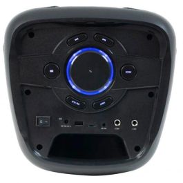 Fonestar Altavoz Portátil Inalámbrico Party-Duo 100W Bluetooth Karaoke Luces LED USB FM 2 Woofers 6'' Batería 6h