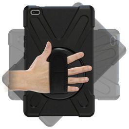 eSTUFF AUSTIN Defender Funda Antigolpes para Lenovo TAB M8 HD, con Soporte 360°, Correa de Mano y Hombro, Negra