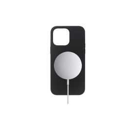 eSTUFF Funda Silicona Magnética DUBLIN para iPhone 14 Pro Max - Negro, Compatible MagSafe, Tacto Suave y Forro Microfibra