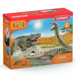 Caja Duel Aligator/Anaconda, figuras de animales salvajes, Schleich 42559 Wild Life, Para niños a partir de 3 años