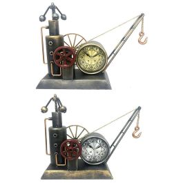 DKD Home Decor Reloj Sobremesa Vintage Dorado Plateado Hierro 40.5 x 15 x 32.5 cm (2 Unidades) Precio: 61.15824. SKU: S3037758