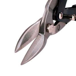 Workpro Tijera para chapa, corte recto 250 mm con bordes serrados, mango ergonómico para vinilo, plástico y goma