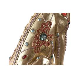 DKD Home Decor Figura Leopardo Resina Dorado 17 x 33 x 25.5 cm