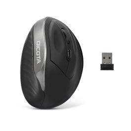 Ratón Ergonómico Óptico Dicota D31981 Negro 1600 dpi Ratón Ergonómico Óptico Dicota D31981 Negro 1600 dpi