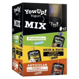 Yowup Pack Mix Yogur para Perros y Gatos 3x115g. Sin Lactosa ni Azúcares Añadidos. Con Prebióticos, Piel y Pelo, Articular.