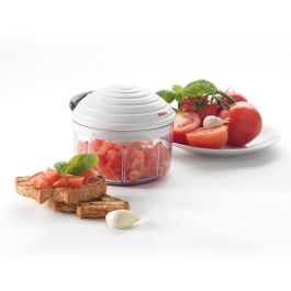 Metaltex Picadora Rotomac Manual, 500 ml, con Cuchillas Móviles de Acero Inoxidable, Ø12 x 11 cm, Picadora de Verduras Giratoria