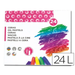 Liderpapel Lápices de Cera Semi Blandos Caja 24 Unidades Colores Surtidos Forma Hexagonal Papel Antimanchas Uso Escolar Precio: 5.50000055. SKU: B1FWVEQHG5