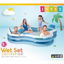 Piscina inflable INTEX con 4 asientos para niños y familias - 2,29x2,29x0,66m