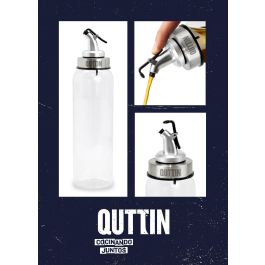 Aceitera de vidrio 500 ml con tapón Quttin - Inde (12 Unidades) Aceitera de vidrio 500 ml con tapón Quttin - Inde (12 Unidades)
