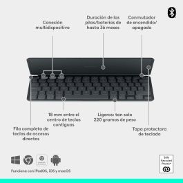 Teclado Logitech 920-012973 Grafito Español QWERTY Teclado Logitech 920-012973 Grafito Español QWERTY