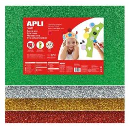 Goma Eva Apli Hoja 40X60 Cm Purpurina 5 Hojas (Oro, Plata, Verde, Azul Y Rojo) Precio: 15.49999957. SKU: B12EHHFSHA