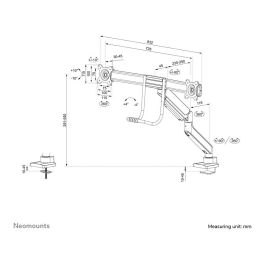 Neomounts DS75-450BL2 Brazo para Monitor de 17-32 Pulgadas, Resorte de Gas, Negro