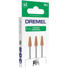 Dremel Muelas Óxido de Aluminio Ø 6.4mm para Afilar, Desbarbar y Esmerilar Metales, Fundición y Soldaduras