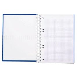 Cuaderno Espiral Liderpapel A5 Micro Crafty Tapa Forrada 120H 90 gr Cuadro 5 mm 5 Bandas6 Taladros Color Azul