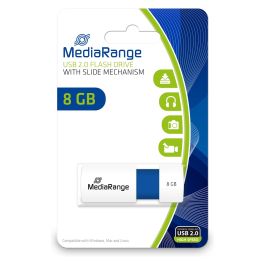 MediaRange MR971 USB-Stick 8GB USB 2.0 Slider Azul